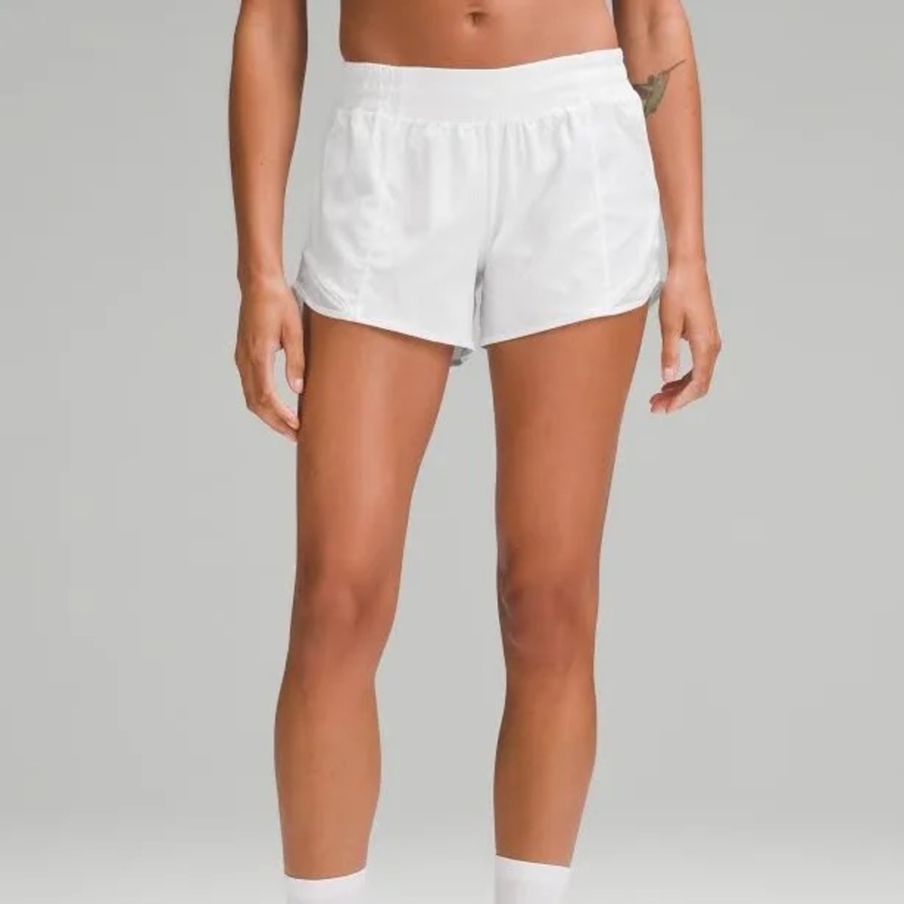 Lululemon White Hotty Hot Shorts